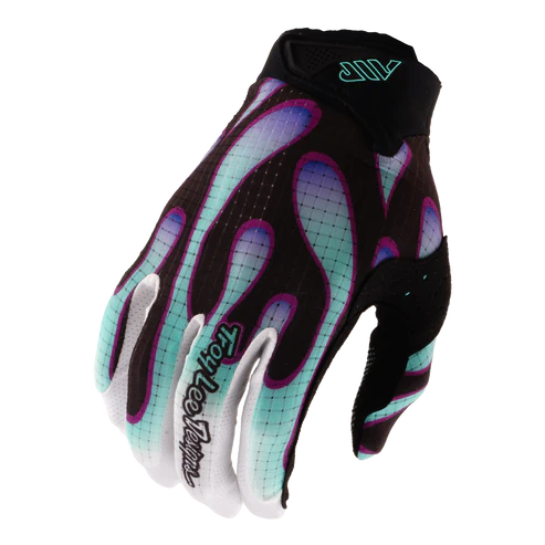 Handskar TROY LEE DESIGNS AIR OVERSPRAY Svart/Real Teal