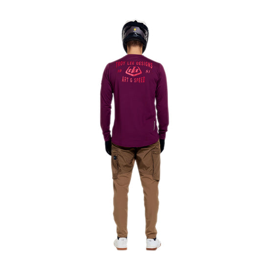 TROY LEE DESIGNS RUCKUS RIDE LOCKDOWN Långärmad Jersey Sangria