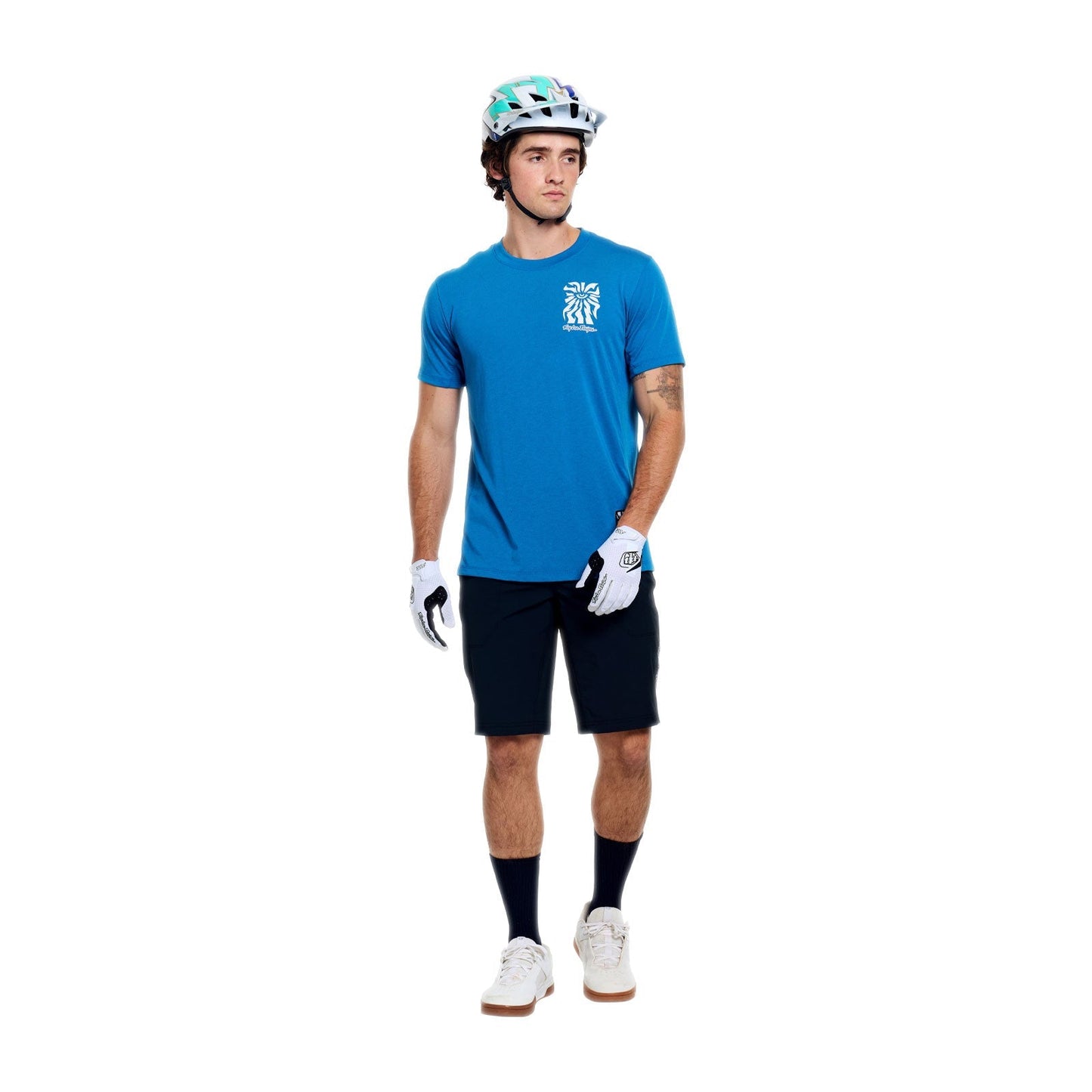 TROY LEE DESIGNS SKYLINE RIDE ONE EYE AERO Jersey Kortärmad Blå
