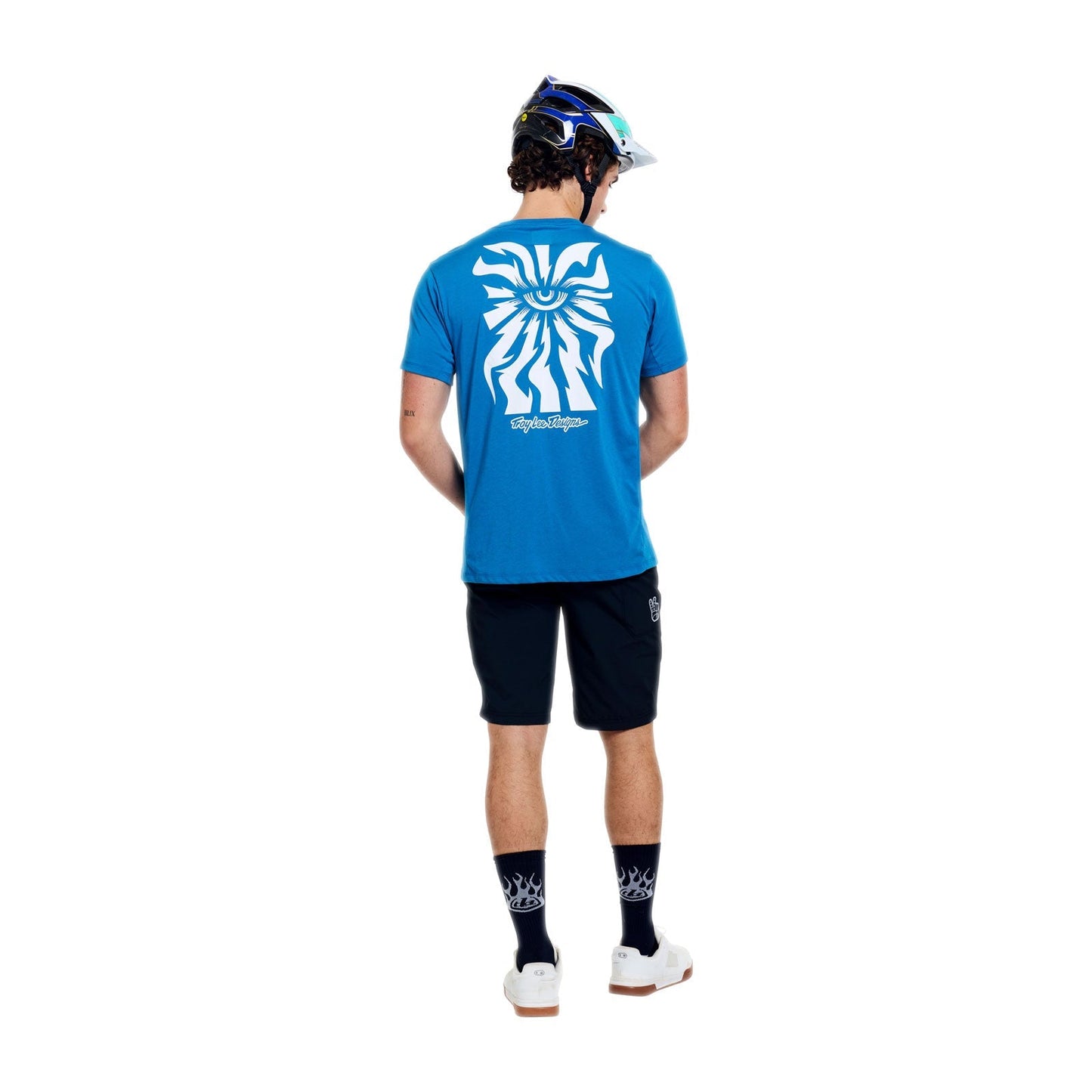 TROY LEE DESIGNS SKYLINE RIDE ONE EYE AERO Jersey Kortärmad Blå