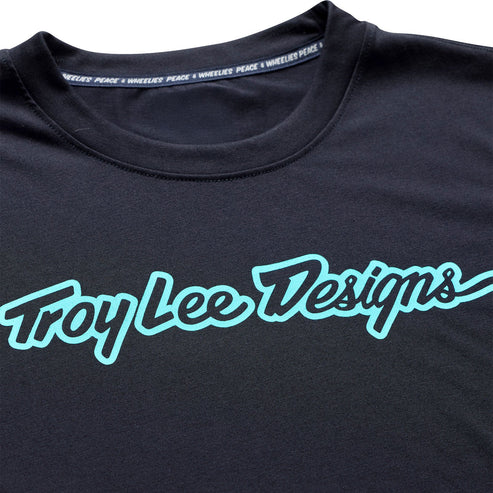 TROY LEE DESIGNS SKYLINE RIDE SIGNATURE Jersey Short Sleeve Black/Turquoise