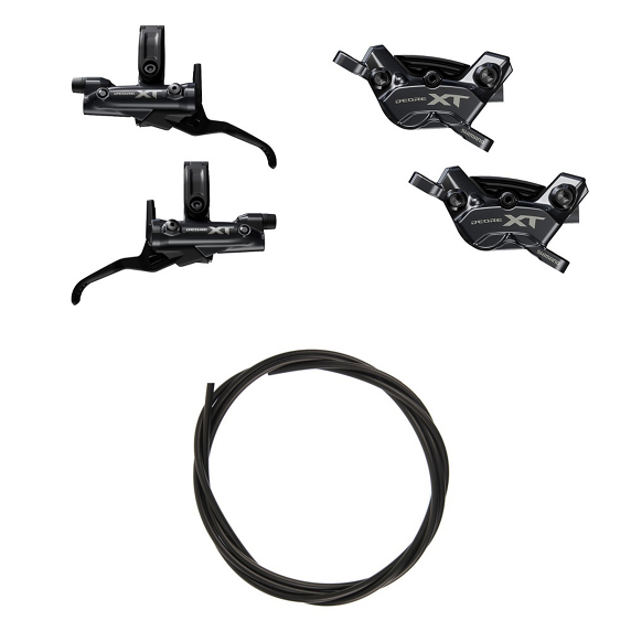 Par SHIMANO XT M8220 Enduro-bromsar med 4 kolvar