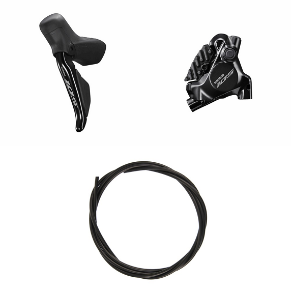SHIMANO 105 R7170 Double Flat Mount Discless Left Lever and Front Caliper