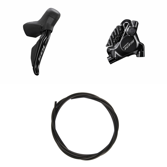 SHIMANO 105 R7170 12V Flat Mount Discless rak spak och bakre bromsok