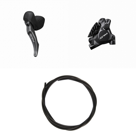 Vänster Singelreglage och Frambromsok SHIMANO GRX ST-RX820-LA + BR-RX820 Flat Mount