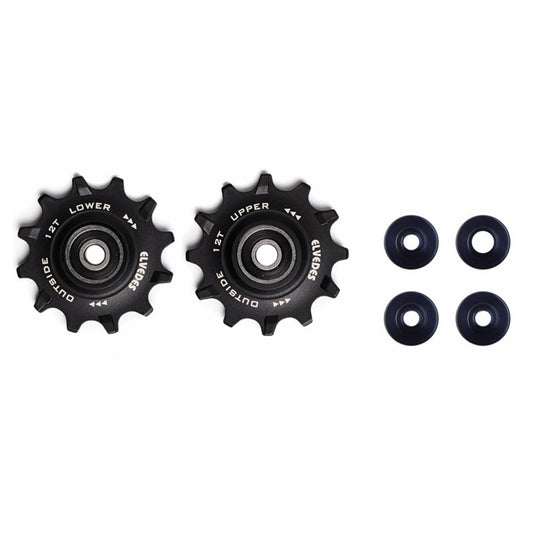 ELVEDES Derailleurhjul 2 x 12 tänder med smala/breda ringlager