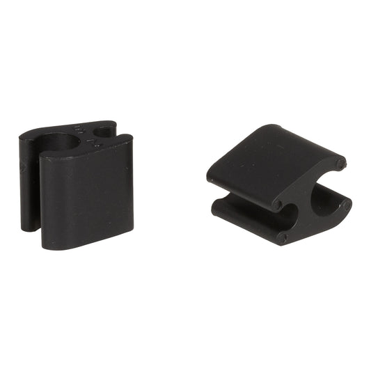Sats med 10 kabelklämmor Duo Svart ELVEDES 4,1mm/4,1mm Plast