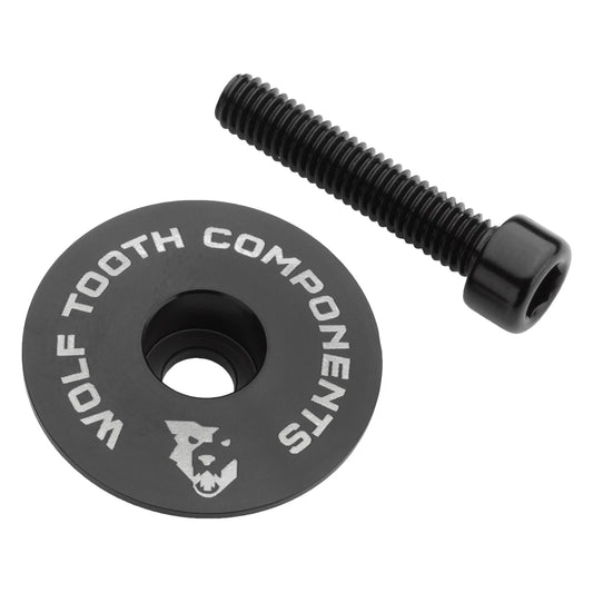 WOLF TOOTH Ultralight-styrehuvudskydd med 1"1/8-skruv, svart