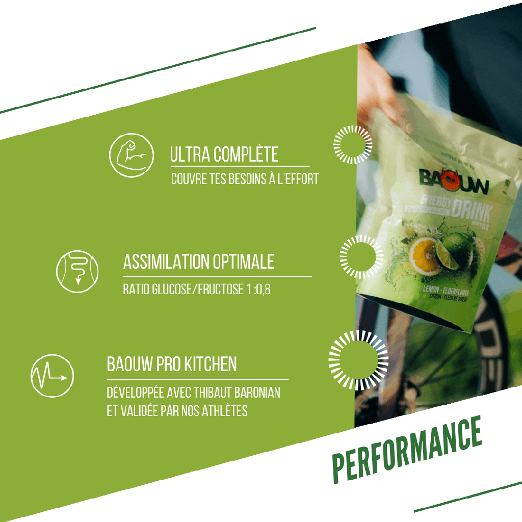 BAOUW ISOTONIC Energidryck (45g) Limefrukt/Elderblomma