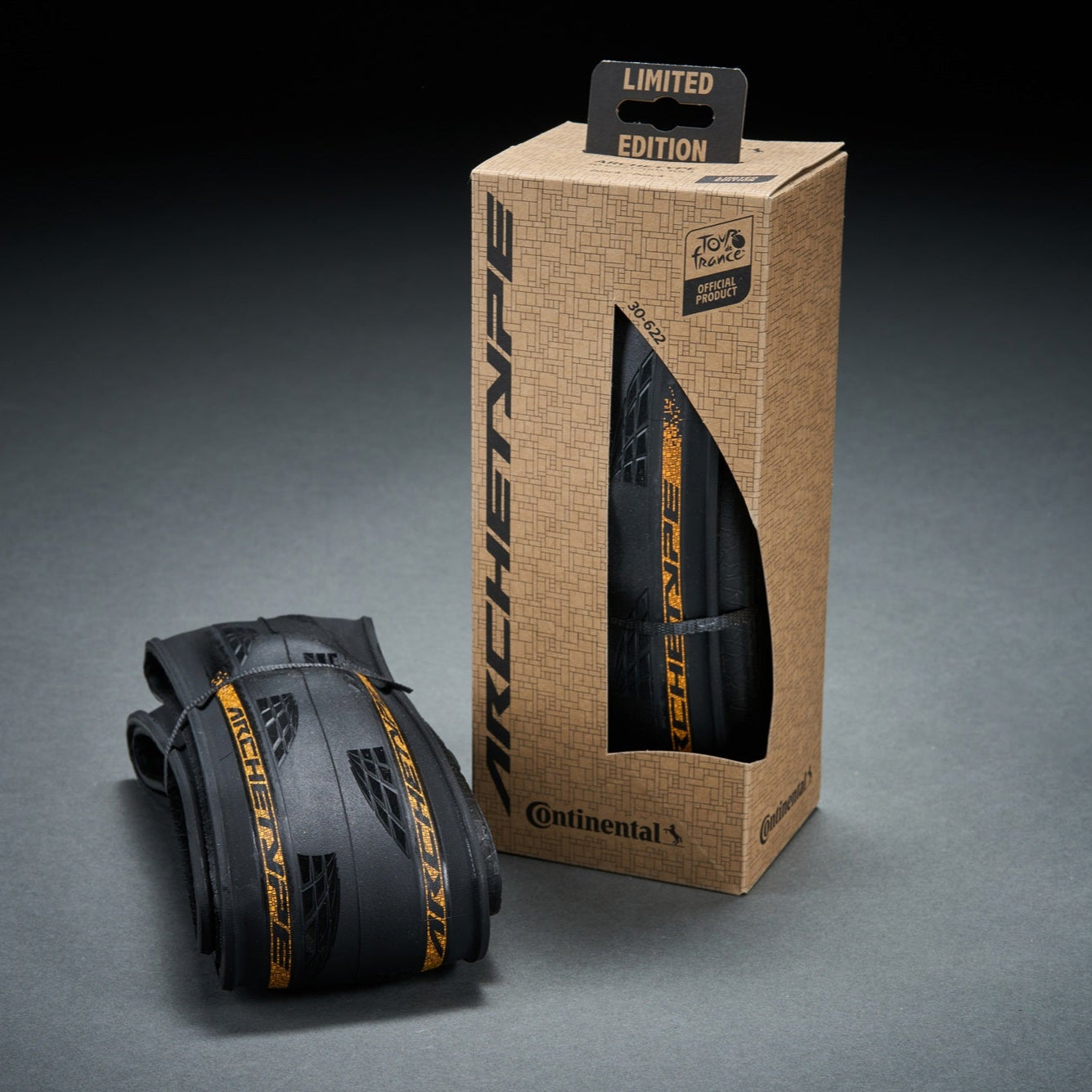 CONTINENTAL ARCHETYPE TDF 2025 700x30c Tubeless Ready Black-däck - begränsad upplaga