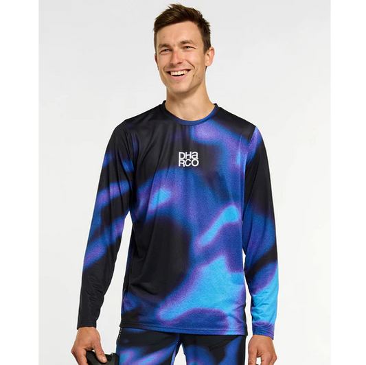DHARCO RACE VORTEX Långärmad Jersey Svart/Lila