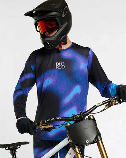 DHARCO RACE VORTEX Långärmad Jersey Svart/Lila