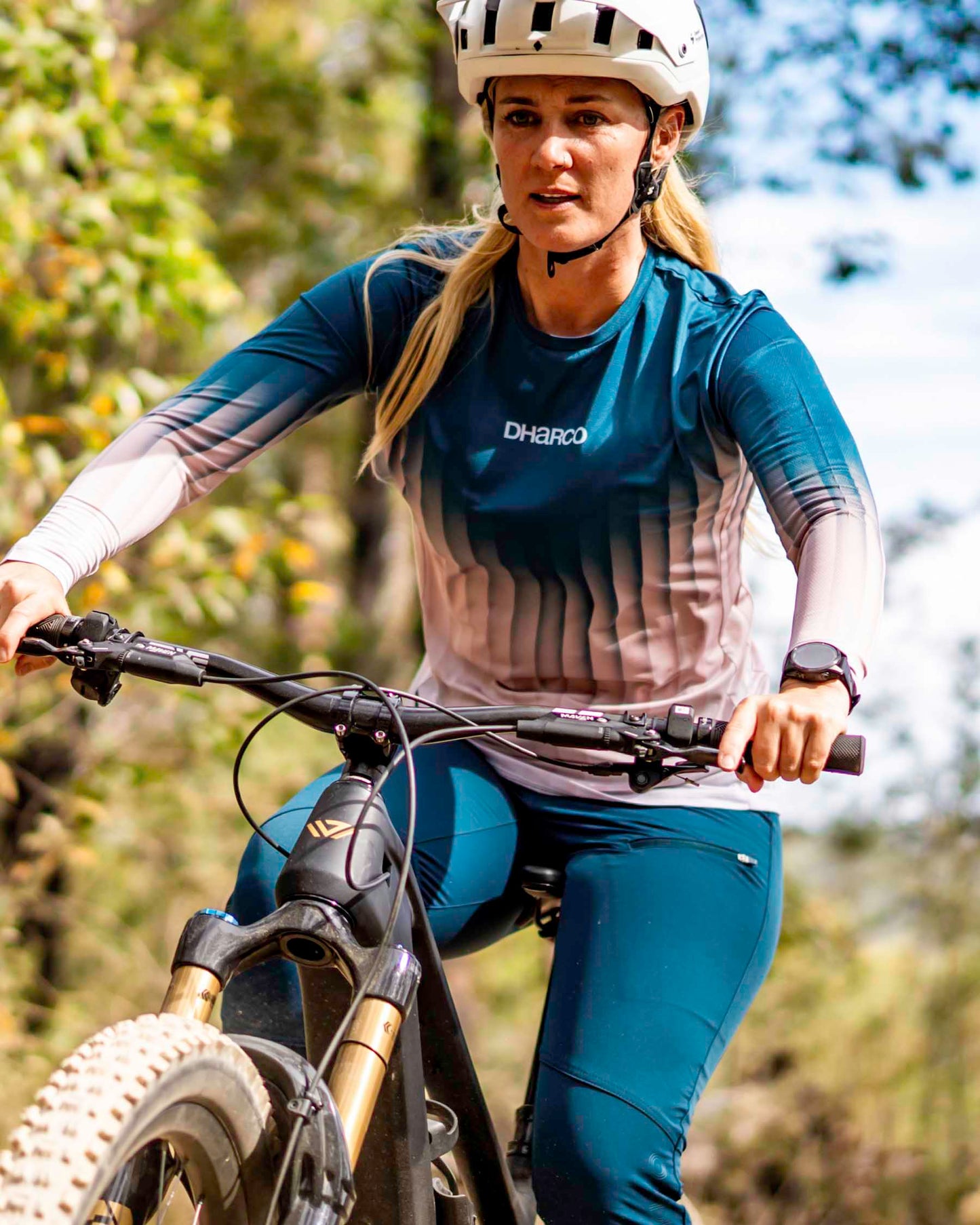 DHARCO RACE DUSTY PRISM Långärmad Jersey, dam Svart/Rosa