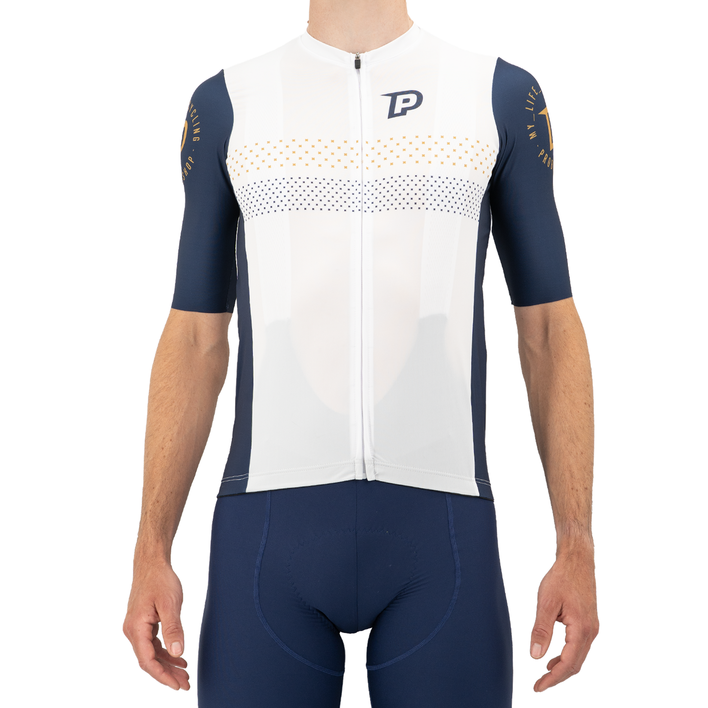 PROBIKESHOP Kortärmad Jersey Marin/Vit