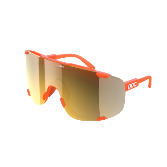 POC DEVOUR + Orange Fluo Translucent/Clarity Road/Partly Sunny Gold Goggles