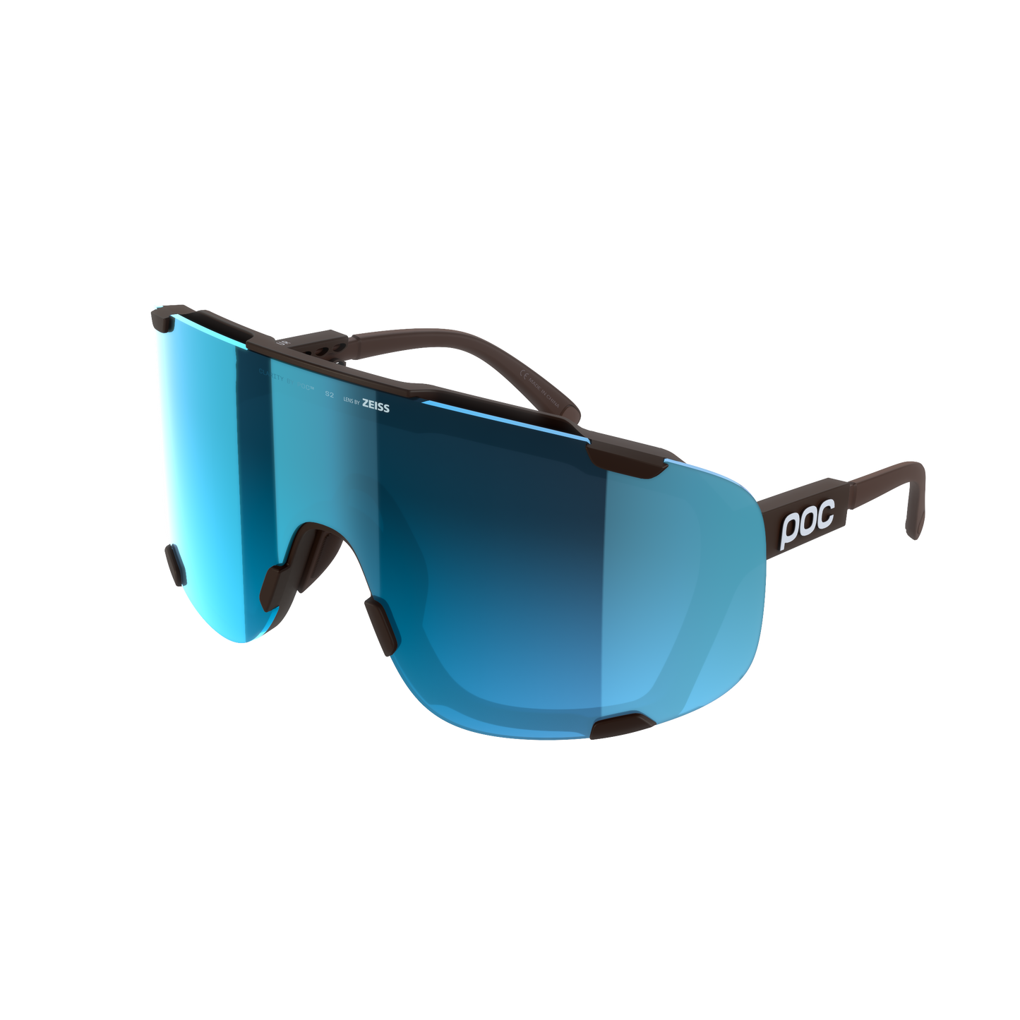 POC DEVOUR + Bronze Glasögon Clarity Universal Sunny Turquoise Linser