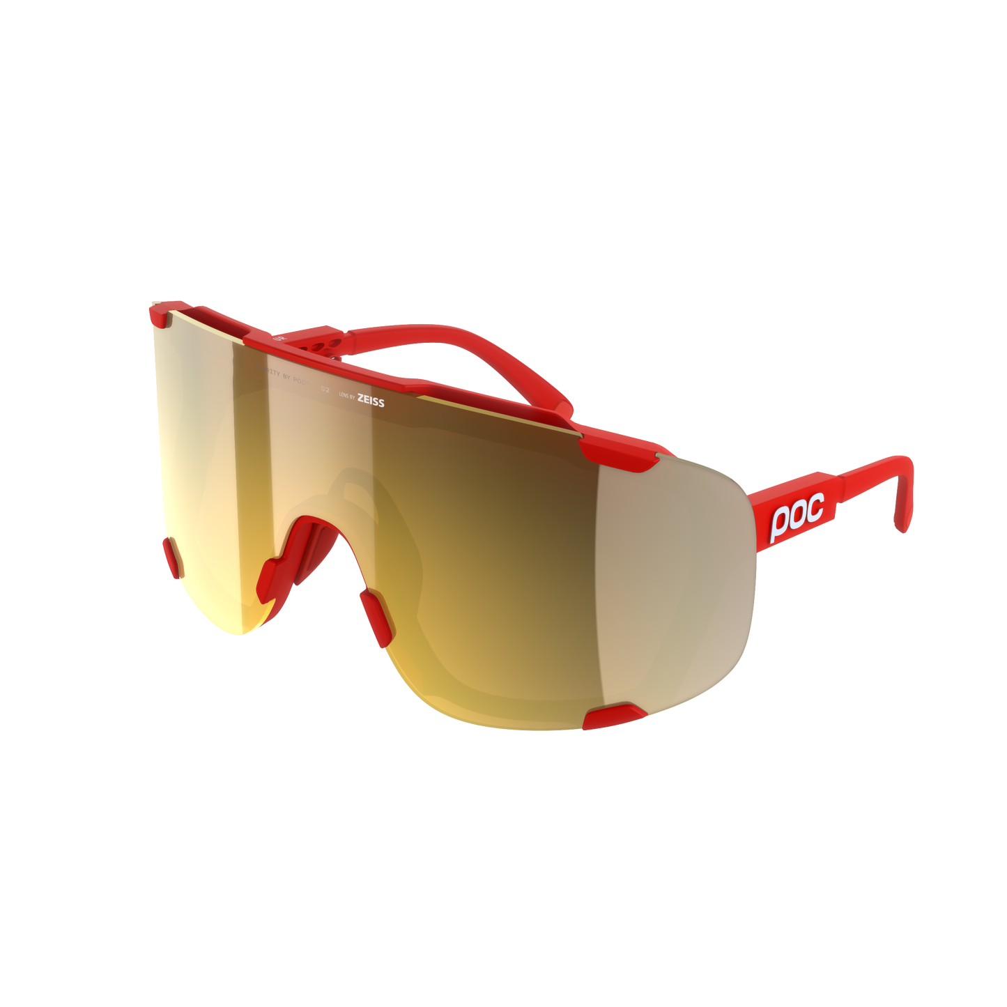 POC DEVOUR WF + Glasses Red/Clarity Road/Partly Sunny Gold