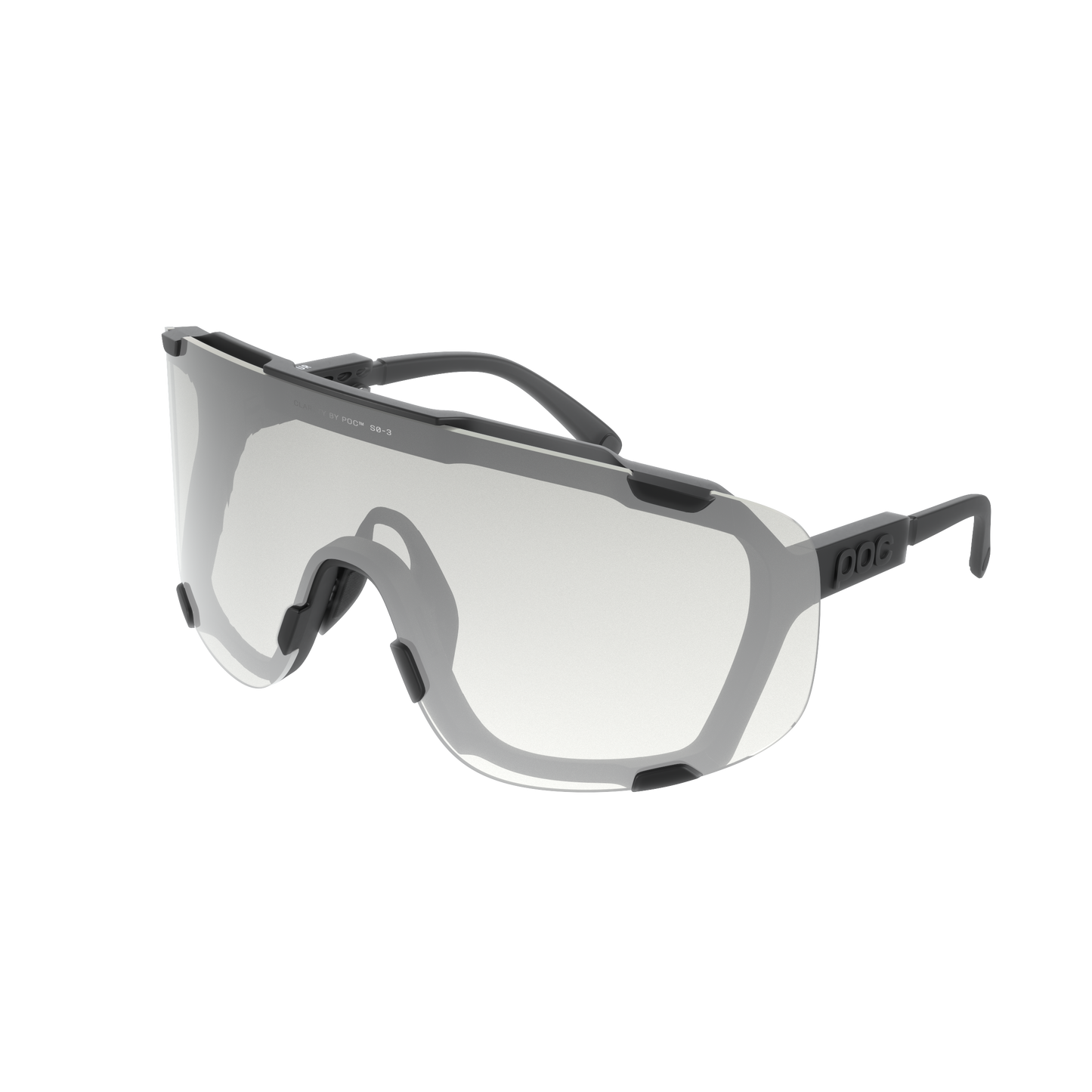 POC DEVOUR WF Photochromic Goggles Genomskinlig svart/Clarity Photochromic/bytbar grå