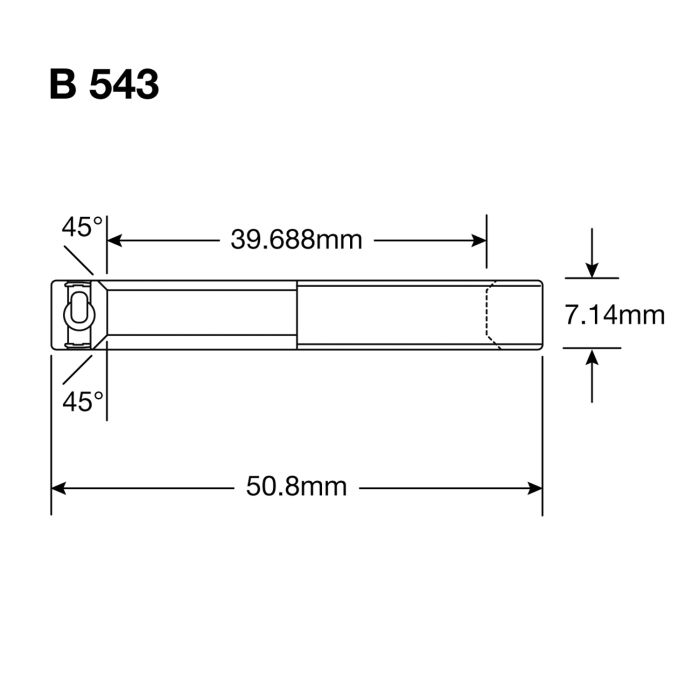 ENDURO BEARINGS B 543 LLB SS - 440c rostfritt - 1 9/16''x2''x9/32'' styrlager