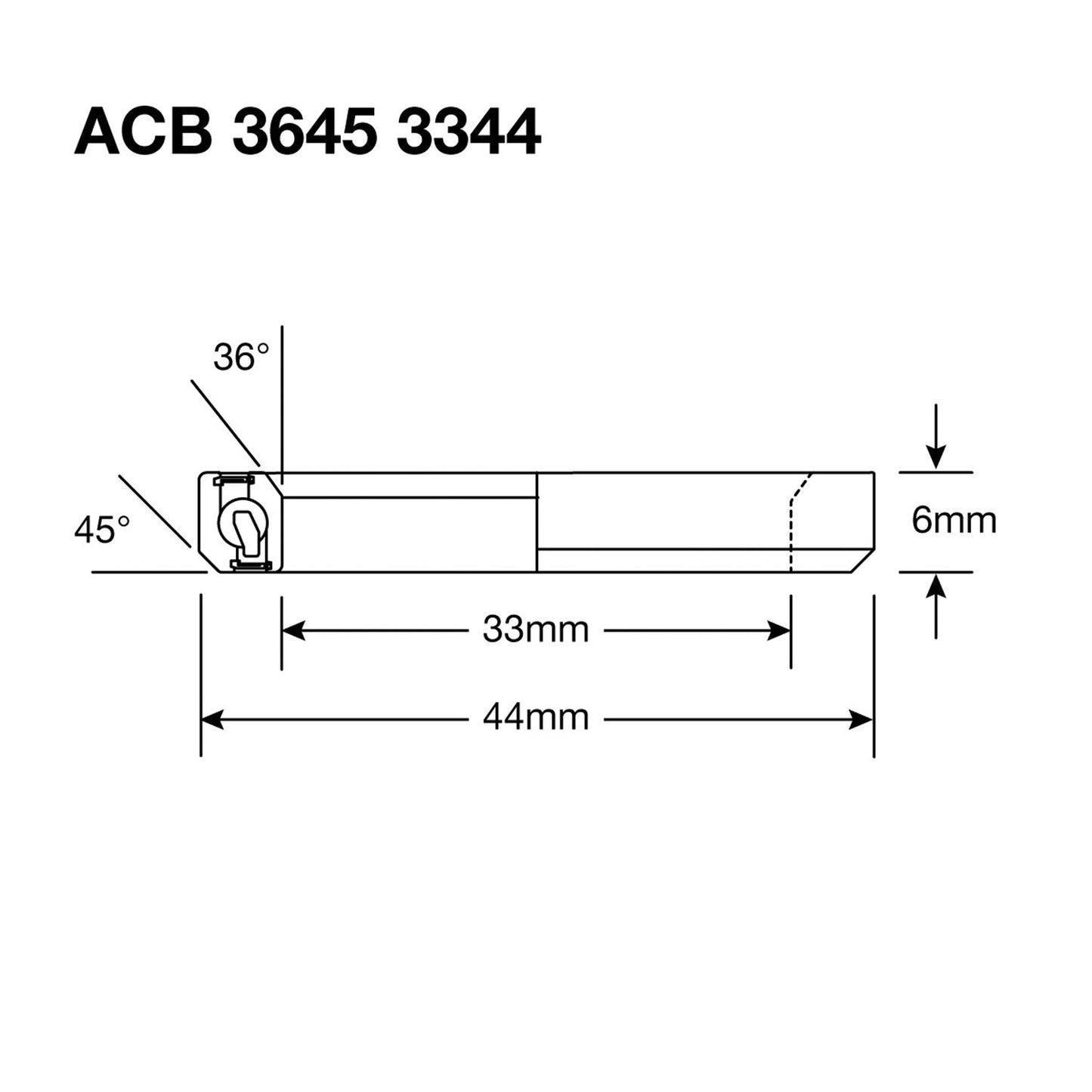 ENDURO BEARINGS Styrlager 3344 SS - 440c rostfritt - 33x44x6 (36x45°) ACB