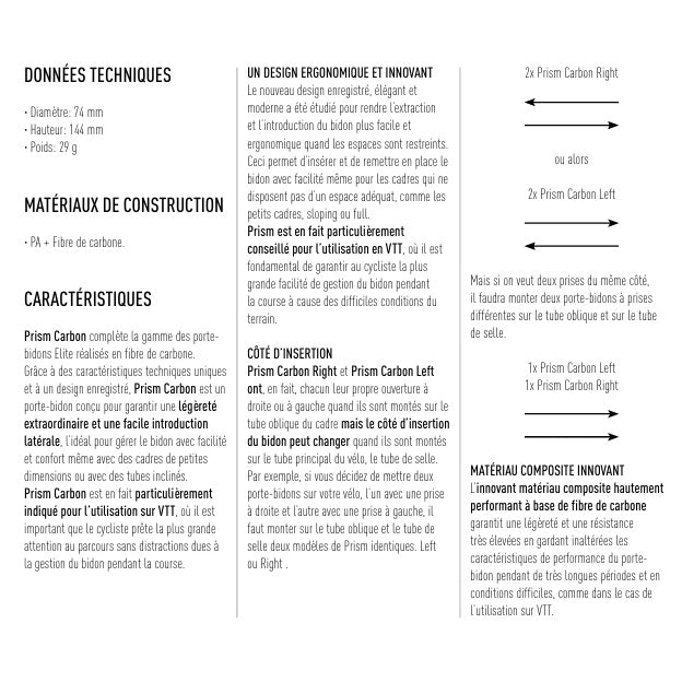 ELITE PRISM RIGHT flaskhållare Carbon Mat/Black