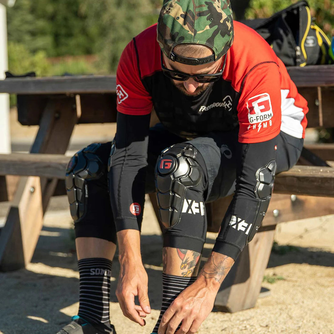 G-FORM PRO-X3 Knäskydd Svart Matt