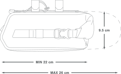 Handlebar bag APIDURA RACING AEROBAR PACK 2.5 L Black
