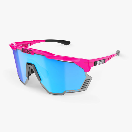 Solglasögon SCICON AEROSHADE KUNKEN Fluo Pink Multimirror Blue