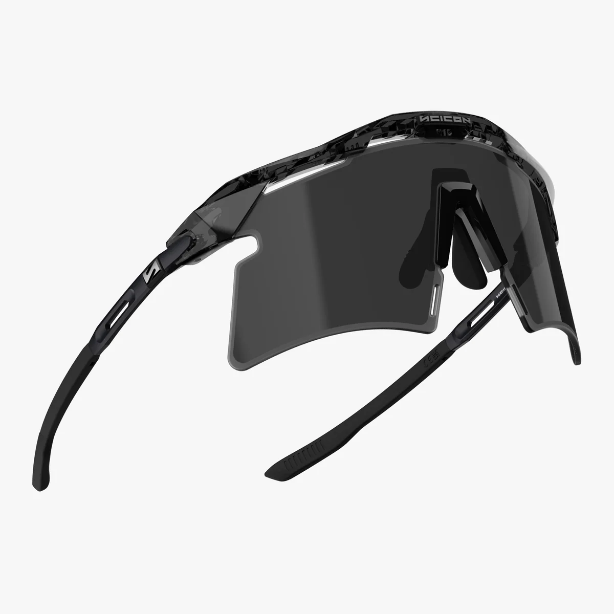 Glasögon SCICON AEROSHADE 2.0 TITANIUM Black Crystal Gloss Lens Smoke Black + Pink