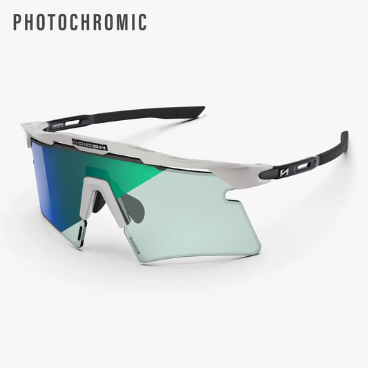 SCICON AEROSHADE 2.0 TITANIUM Vita metallglasögon Blågrön fotokromisk lins