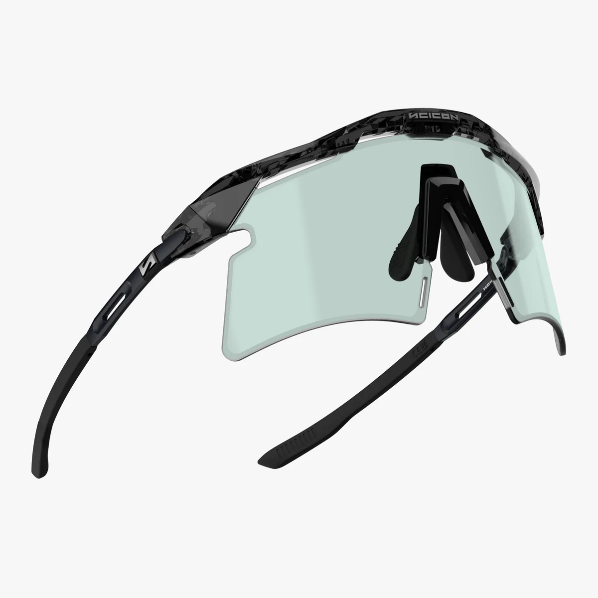 Solglasögon SCICON AEROSHADE 2.0 TITANIUM Svart kristallglans blågrön fotokromisk lins