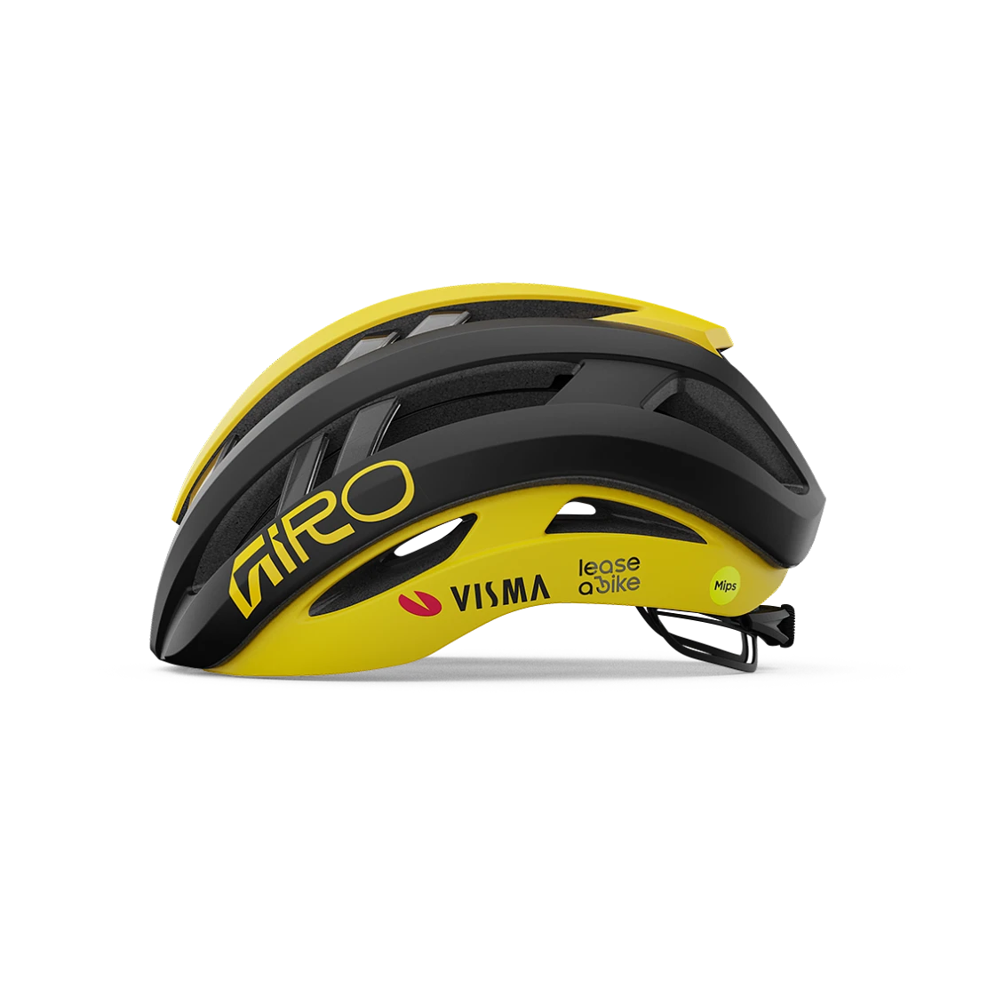 GIRO ARIES MIPS SPHERICAL VISMA LEASE A BIKE Road Helmet Black/Yellow