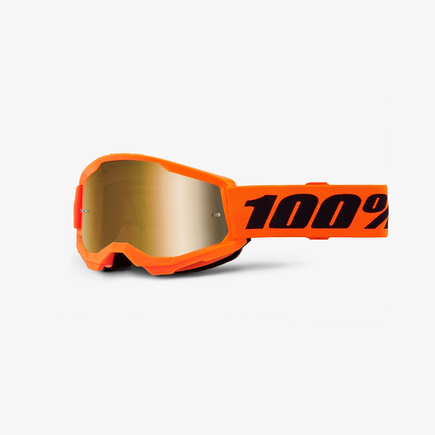Mask 100% STRATA 2 JUNIOR Orange Guld Spegelglas