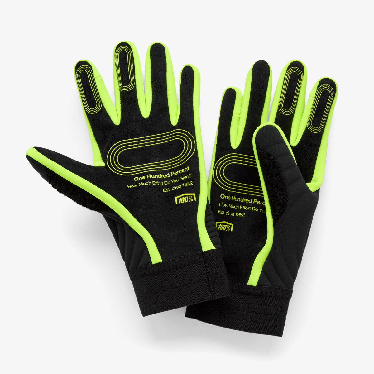 Handskar 100% BRISKER XTREME Svart/Gul