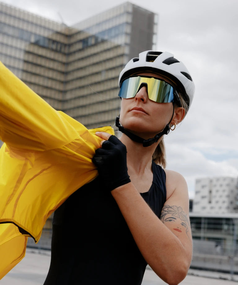 MAVIC MVS SHIELD Skyddsglasögon Svart guld/blå lins