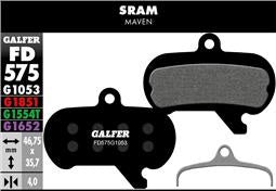 GALFER PERFORMANCE Sram Maven semimetalliska bromsbelägg