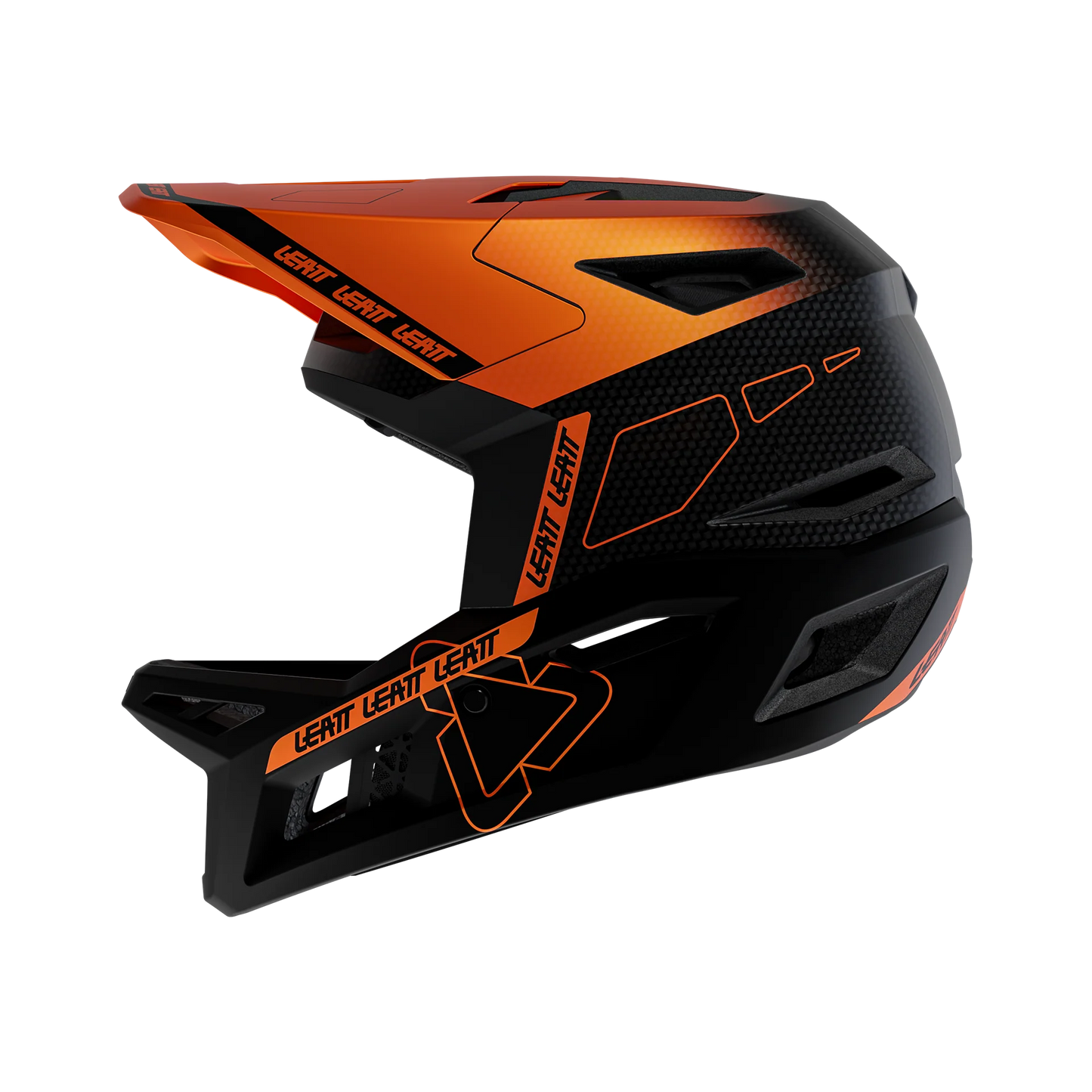 MTB Helmet LEATT GRAVITY 6.0 CARBON GLOW Black/Orange