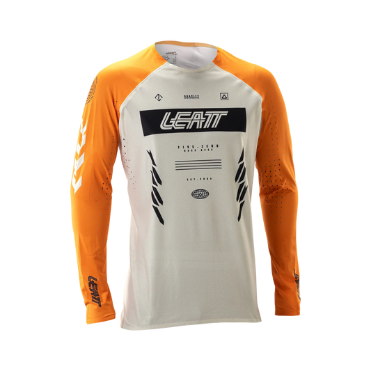 LEATT MTB GRAVITY 5.0 Long Sleeve Jersey White/Orange