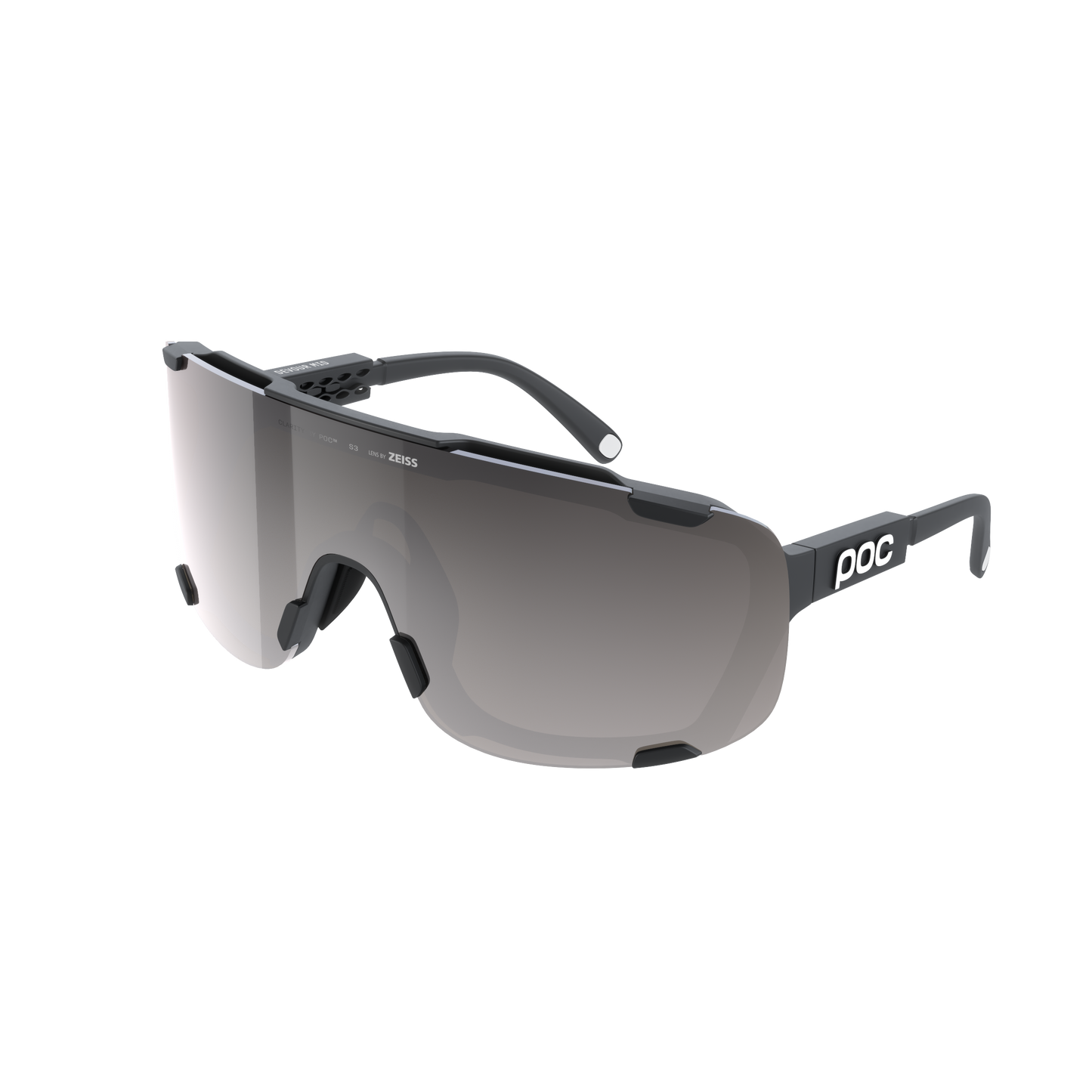 POC DEVOUR MID Glasögon Black Clarity Road Sunny Silver Linser