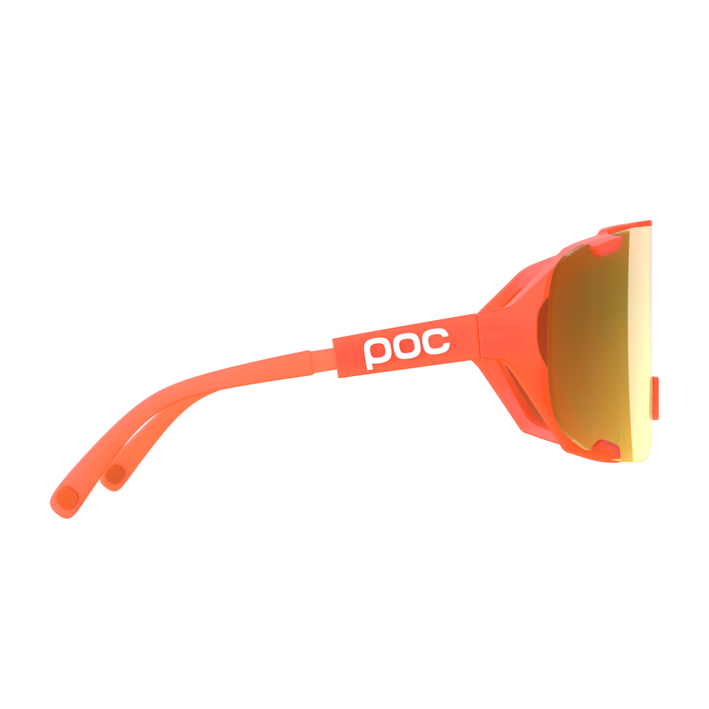 POC DEVOUR MID Genomskinliga Fluorescerande Orange Clarity Road Delvis soliga Guldglasögon