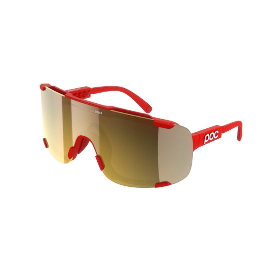 POC DEVOUR MID Goggles Red Clarity Road/Partly Sunny Gold Lens