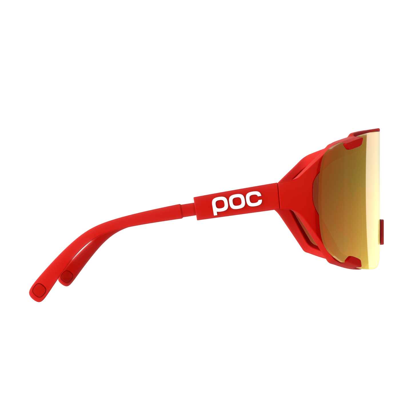 POC DEVOUR MID Glasögon Red Clarity Road Delvis solig guldlins