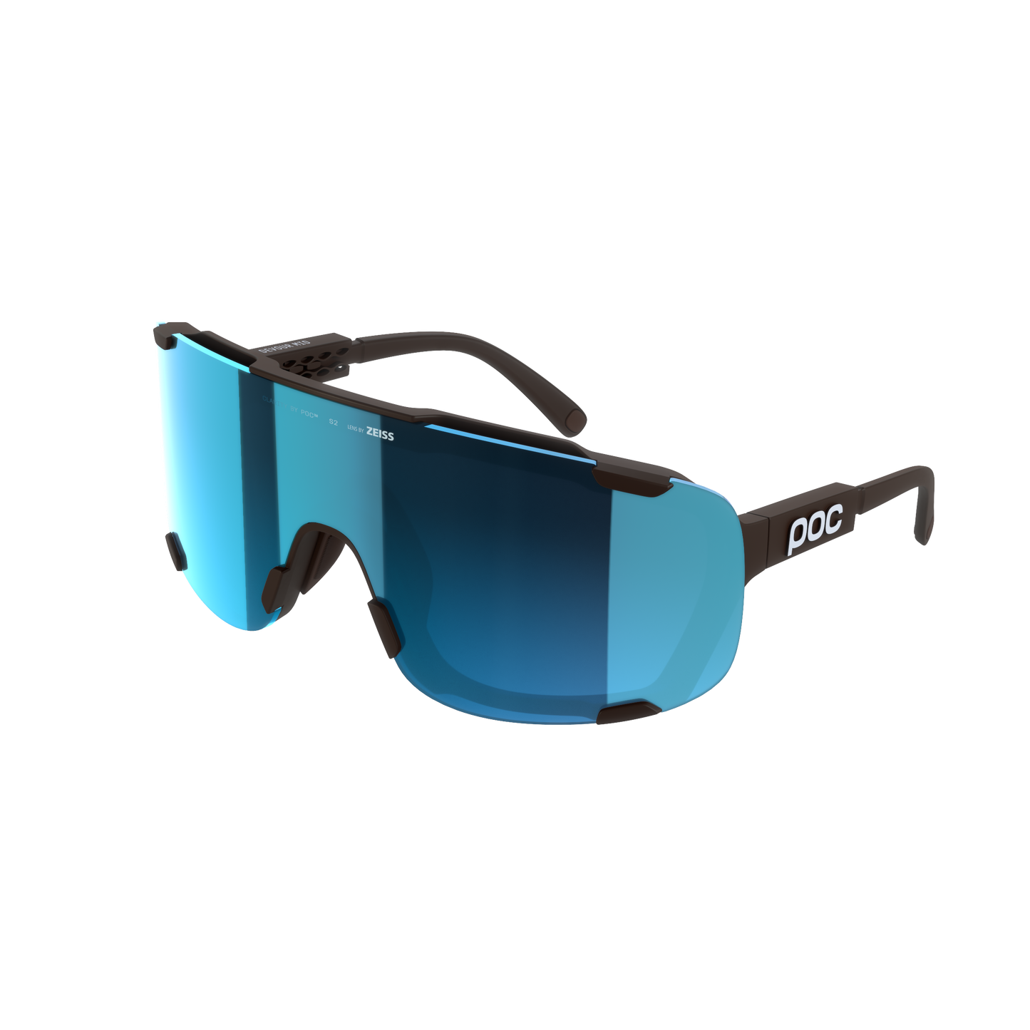 POC DEVOUR MID Solglasögon Brown Clarity Universal Sunny Turquoise Lens