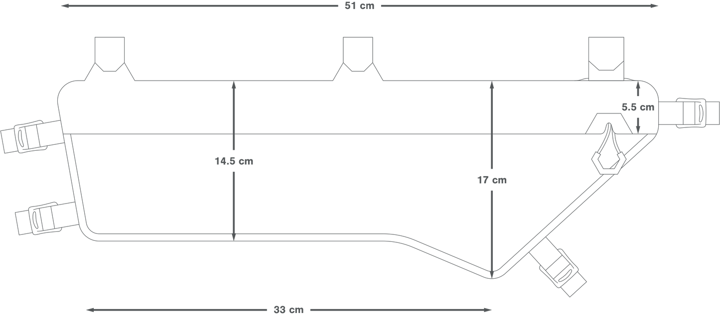 APIDURA EXPEDITION COMPACT FRAME PACK DRY 5,3 L ramväska Svart