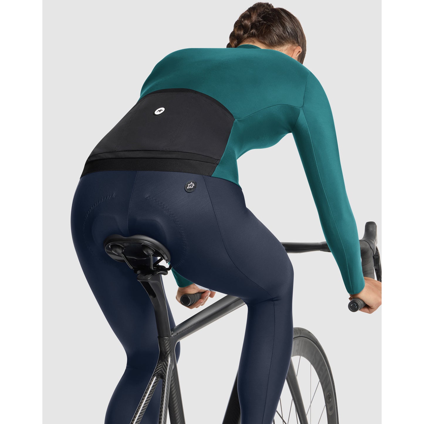 Maillot ASSOS UMA GT C2 Manches Longues Femme Foundation Green