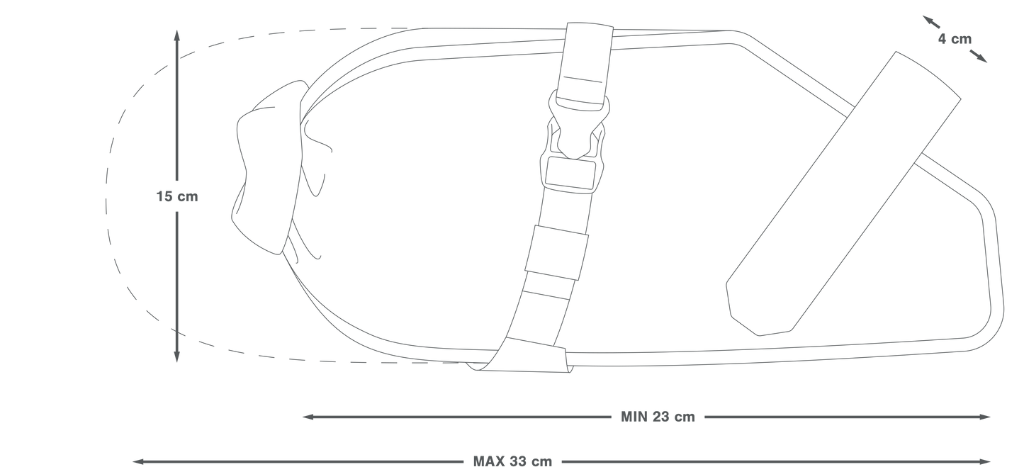 APIDURA RACING SADDLE PACK 5 L Svart