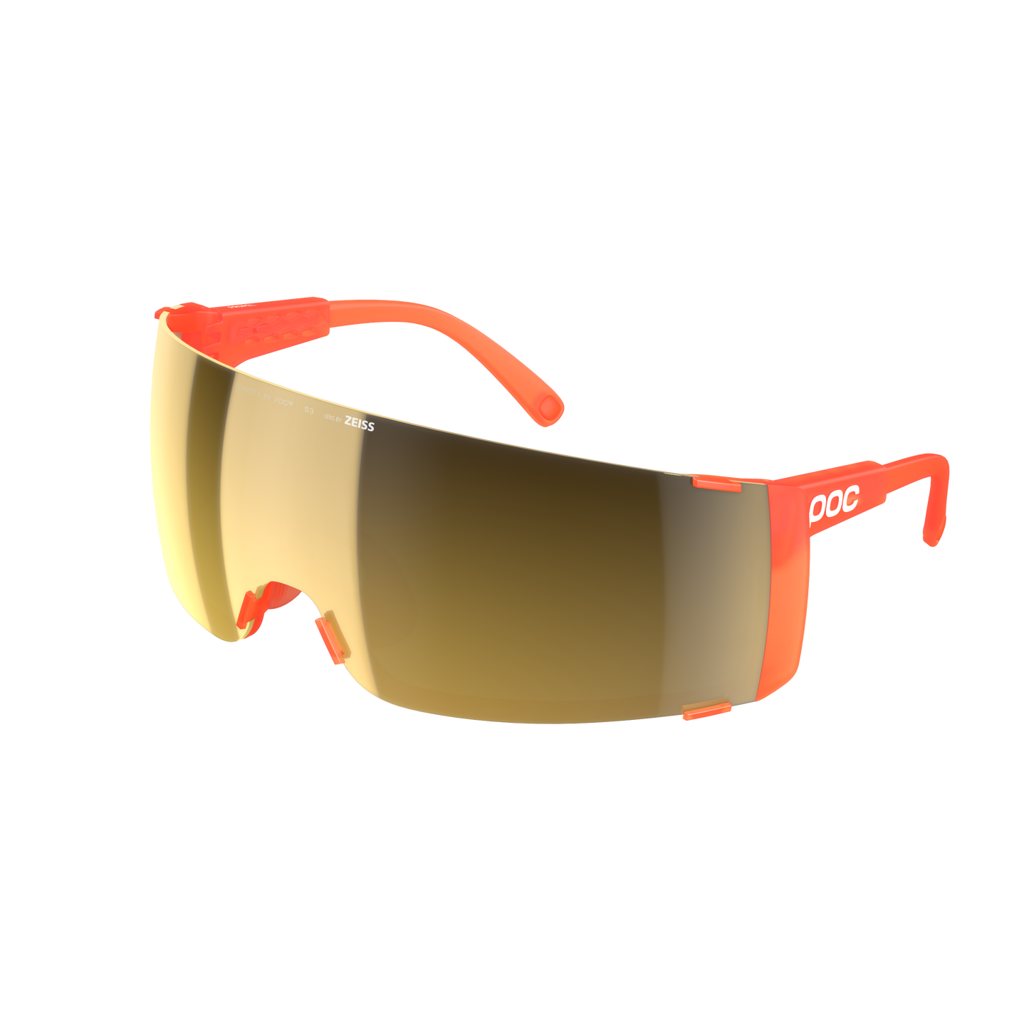 POC PROPEL Glasögon Fluorescent Orange Translucent Clarity Road Sunny Gold Linser