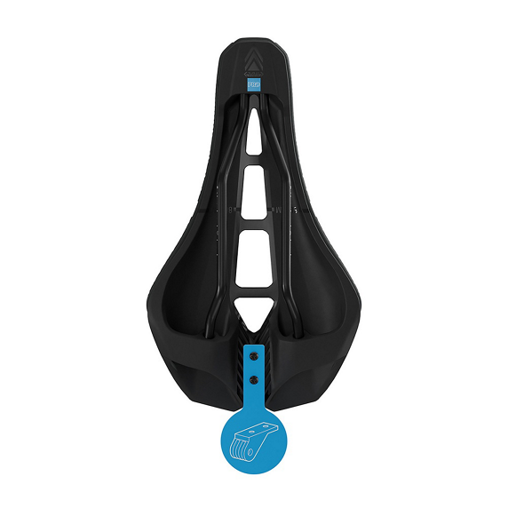 PRO 3D TEAM Sadel 152 mm kolfiberskenor Svart