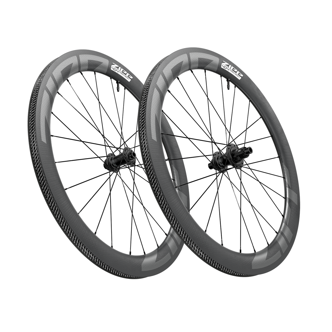 Ett par ZIPP 404 FIRECREST DISC-hjul, Tubeless Ready (Center Lock)