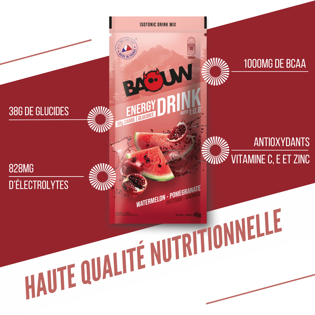 BAOUW ISOTONIC Energidryck (45g) Vattenmelon/Pomegranat